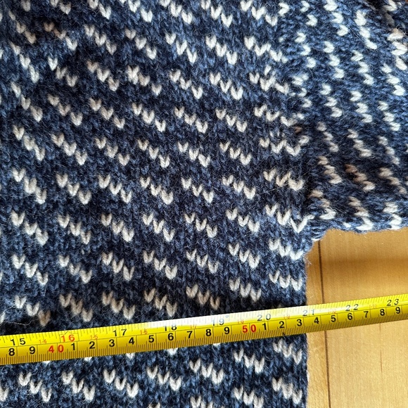 LL Bean's Classic Ragg Wool Sweater, Cardigan Bird's-Eye - Picture 6 of 10